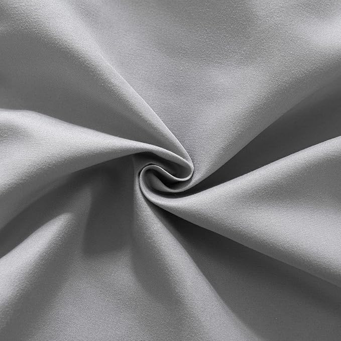 Bed Skirt Queen Size Ruffled Bed Skirt with Split Corners, 12 Inch Drop Dust Ruffle Bed Skirt with Platform, Light Gray