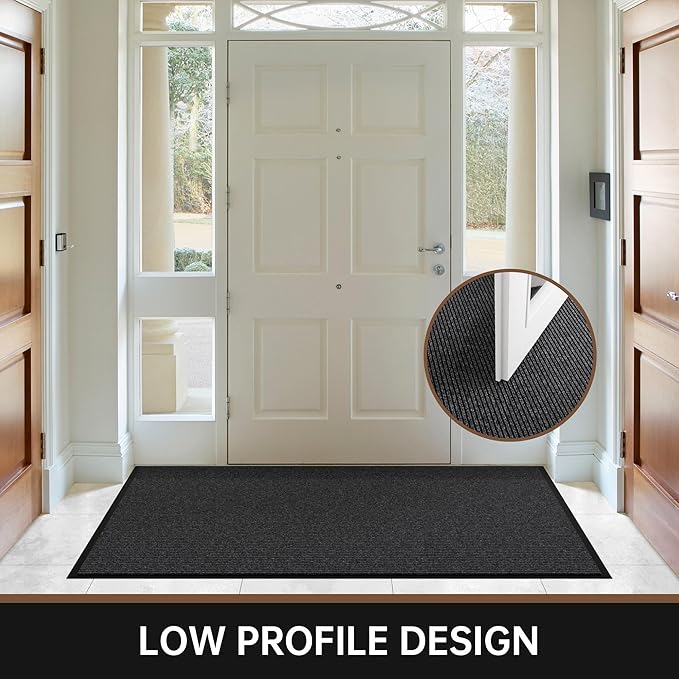 Front Door Mat, 72" x 36" Heavy Duty Indoor Outdoor Doormat, Non-Slip Welcome Mats for Entryway, Rubber Backing Low Profile Commercial Door Mats