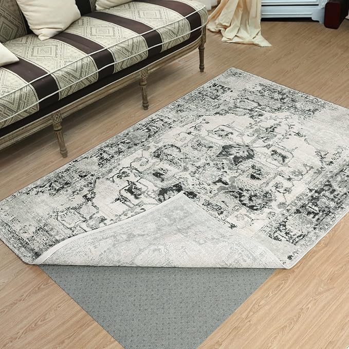 LINLA Dual Surface Felt+Rubber Non-Slip Rug Pad, 2'x8', 1/4" Thick, Strong Grip Cushioning Support Pad, Double-Side Anti-Skid, Safe for All Floor and Finishes, Extra Comfort