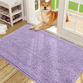 OLANLY Dog Door Mat for Muddy Paws 48x30, Absorbs Moisture and Dirt, Absorbent Non-Slip Washable Doormat, Quick Dry Chenille Mud Mat for Dogs, Entry Indoor Entryway Carpet for Inside Floor, Lavender