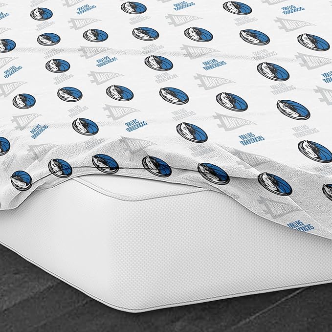 Northwest Officially Licensed Dallas Mavericks NBA Full Size Sheet Set – Soft Team Logo Bedding for Dorms, Bedrooms, Fan Caves & Game Day Style