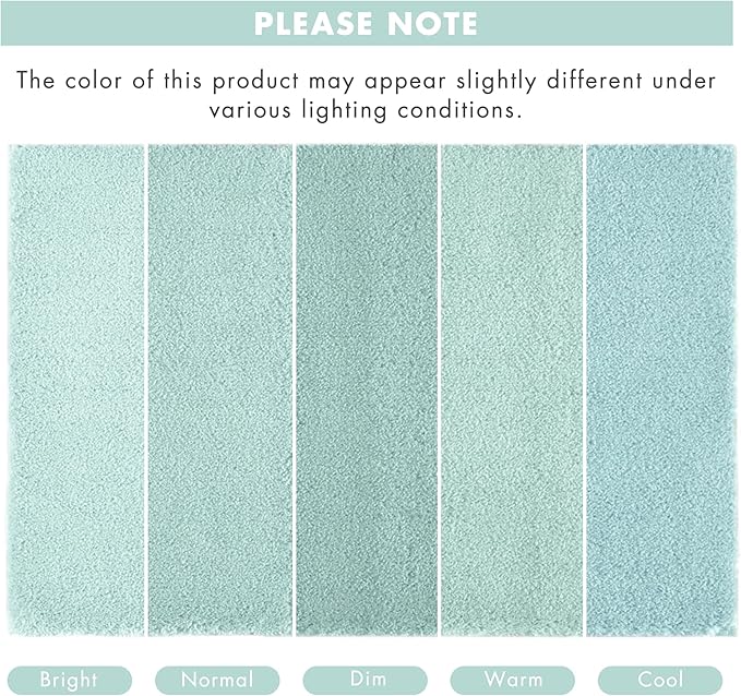 Madison Park Signature Marshmallow Bathroom Rug Non Slip, Luxrurious Plush Bath Mat, Absorbent, Quick Dry, Spa Design Bath Room Décor, 24x72, Seafoam