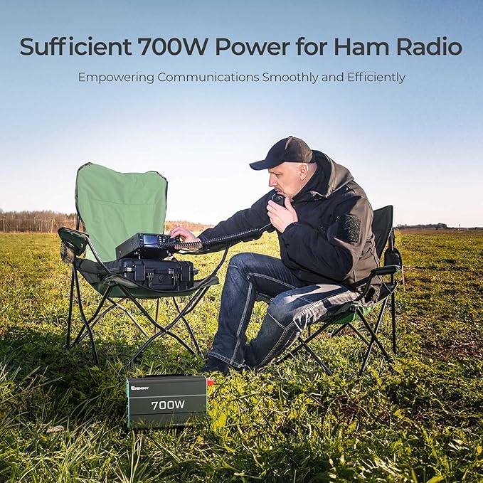 Renogy Inverter P2 700 watt Pure Sine Wave Inverter, Solar Car Power Inverter 12V to 120V AC Converter for RV, Truck, Camping, Home Backup, Outdoor, Emergency, Off-Grid Living, 16.4FT Remote Control