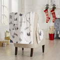 Great Bay Home Decorative Holiday Throw Blanket. Super Soft Fleece Sherpa Holiday Throw Blanket. Hudson Collection (Camping)