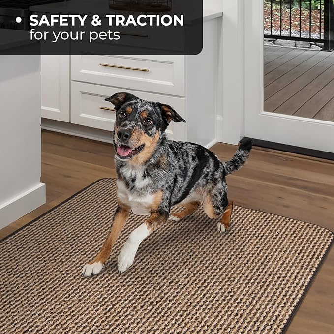 House, Home and More Skid-Resistant Carpet Indoor Area Rug Floor Mat - Black Ripple - 3 Ft X 3 Ft - Non Slip Rubber Backing, Stain Resistant, Dog Friendly, Living Room Bedroom Kitchen Entryway