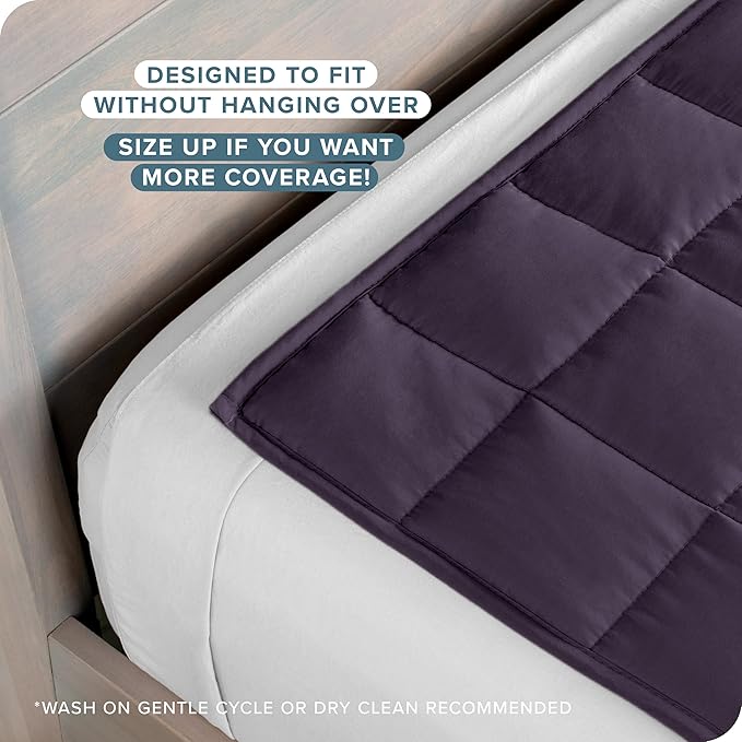 Bare Home Weighted Blanket King Size 25lb (80" x 87") for Adults - All-Natural 100% Cotton - Premium Heavy Blanket Nontoxic Glass Beads (Eggplant, 80"x87")