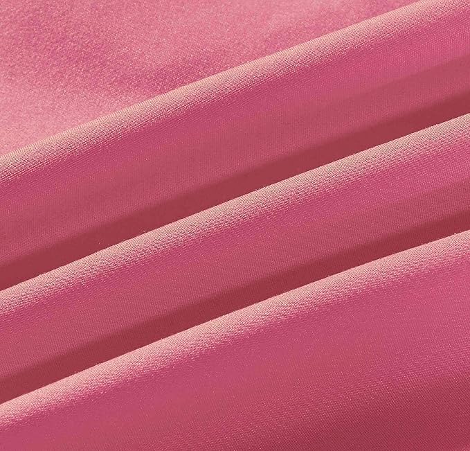 Sheets & Beyond Wrap Around Solid Microfiber Luxury Hotel Quality Fabric Bedroom Gathered Ruffled Bedding Bed Skirt 14 Inch Drop (King, Pink)