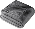 Bare Home Fleece Blanket - Throw Travel Blanket - Grey - Lightweight Blanket for Bed, Sofa, Couch, Movie Night, Camping, and Travel - Microplush - Ultra Soft Warm Blanket (Throw/Travel, Grey)