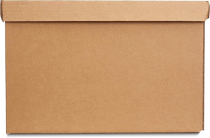 Amazon Basics Moving Boxes with Handles and Lids, 15x10x12 in, Brown, 20 Pack
