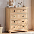 Farmhouse 4 Drawer Dresser for Bedroom, 35" Tall Small Dressers & Chest of Drawers, Rustic Wood Dresser with Metal Handle, Storage Organizer Closet for Living Room, Hallway, Entryway