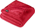 Bare Home Fleece Blanket - King Size - Ultra-Soft Lightweight for Bed, Sofa, and Couch - Luxury Microplush - Cozy Warm Blanket (King, Red)