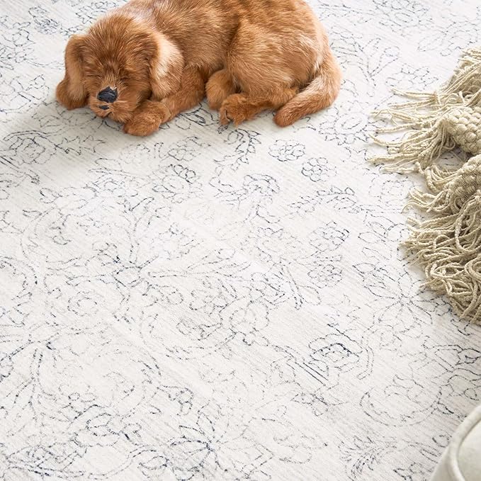 jinchan Runner Rug 2x6 Kitchen Rugs Hallway Runner - Machine Washable Vintage Floral Non-Slip, Low Pile Soft Ultra-Thin Distressed Carpet for Entryway Farmhouse Bedroom Laundry Room (2’x6’, Ivory)