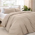 Bare Home Microfiber Duvet Cover Set - Ultra Soft Washed Microfiber - King/California King - Linen-Like Look - Easy Care - Breathable Fabric - Our Softest Duvet Cover Set (King/Cal King, Pebble Beach)