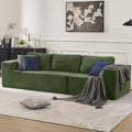 106" 3-Seater Sofa, Cloud Modular Sofa with Certified Foam, Upholstered Floor Sofa with Deep Seat, Sofa for Bedroom Living Room, No Assembly Required (Green, Plush Corduroy Fabric)