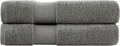 Madison Park Turkish Bath Towel Set 100% Cotton Bath Towel 600GSM Oversized Body Towel 2 Piece, Luxury Soft, Thick Spa Quality, Quick Dry Bathroom Towel, Jumble, 35" x 70", Charcoal