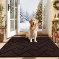 hicorfe Indoor Door Mat,Non Slip Door Mats,32"x48" Front Back Door Mat Rubber Backing,Absorbent Resist Dirt Entrance Inside Floor Mats for Entryway Washable Low-Profile(Coffee)