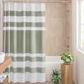 Madison Park Shower Curtain Spa Waffle Weave Extra Long Shower Curtain for Bathroom 3M Scotchgard Moisture Management, Spa Quality Modern Shower Curtains for Bathroom, Extra Long 72"x84" Sage Green