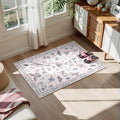 Lahome Insect Washable Rug, 2x3 Kitchen Rugs for Entryway Bathroom, Soft Door Mat Indoor Entrance Ultra-Thin, Small Non-Slip Throw Carpet for Bedroom Entry, Pink