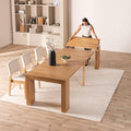 Transformer Table - Solid Wood Extendable Dining Table, Seats 2-12, Extendable Dining Room Table, Space-Saving Furniture, Expandable Dining Furniture (Natural, Table + 4 Chairs)