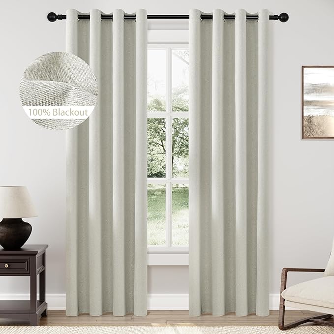 ChrisDowa Custom 100% Blackout Grommets Curtains for Bedroom and Living Room Thermal Insulated Room Darkening Curtains 1 Panel (Custom Size and Color)