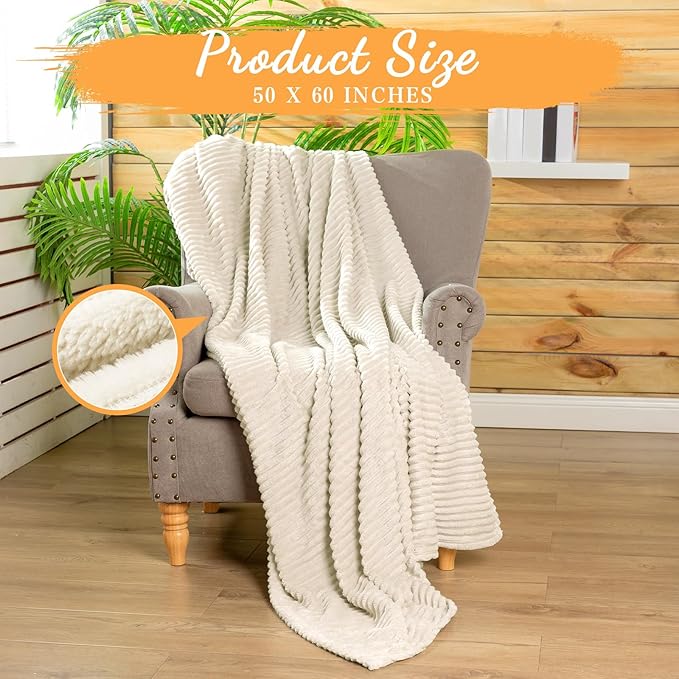 Buryeah 24 Pcs Flannel Throw Blanket Bulk 50 x 60 in Sleepover Blanket Outdoor Wedding Throw Lightweight, Oeko-tex Standard 100 Certified for Sofa Homeless Gifts (Beige)