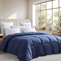 Farm to Home Down Alternative Comforter Twin Size Organic Cotton Duvet Insert Hotel Collection Hypoallergenic Machine Washable 68 x 90 for All Season