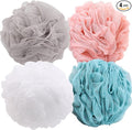 BTYMS 4 Pieces Loofah Sponges for Shower, 75 Gram Large Shower Puffs Bath Scrunchies Exfoliating Bath Sponges for Body