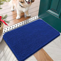 OLANLY Dog Door Mat for Muddy Paws 30x17, Absorbs Moisture and Dirt, Absorbent Non-Slip Washable Doormat, Quick Dry Chenille Mud Mat for Dogs, Entry Indoor Entryway Carpet for Inside Floor, Royal Blue