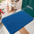 OLANLY Dog Door Mat for Muddy Paws 24x16, Absorbs Moisture and Dirt, Absorbent Non-Slip Washable Doormat, Quick Dry Chenille Mud Mat, Entry Indoor Entryway Carpet for Inside Floor, Deep Navy Blue