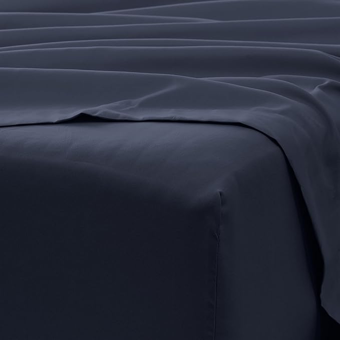 Linen Market Brushed Microfiber Twin XL Sheet Set 3 Piece – Oeko-TEX Certified Ultra Soft & Wrinkle-Free - 16" Deep Pocket Sheets - Easy Care Twin XL Size - Navy