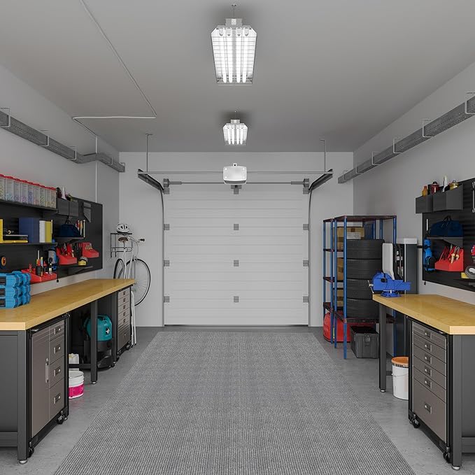 Ottomanson 3'11" x 26' Hallway Runner with Scraper Pile - Extra Durable Non-Slip Rug Mat for Indoor & Outdoor Use - Ideal for Kitchen, Entryway & Garage - High-Traffic Carpet, Gray
