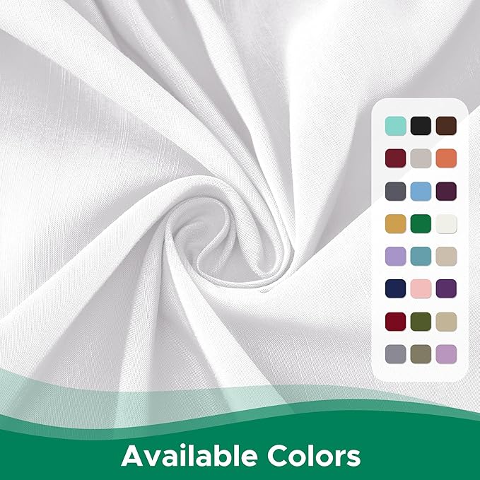 Biscaynebay Wrap Around Bed Skirts for Queen Size Beds with 18" Long Drop, White Adjustable Elastic Dust Ruffles Easy Fit Wrinkle & Fade Resistant Silky Luxurious Fabric Machine Washable