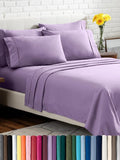 Bare Home Hotel Luxury King Sheet Set, Extra Soft - 6 Piece Set - Deep Pockets - Easy Fit - Cooling & Breathable - Wrinkle, Fade, Stain Resistant - Includes 4 Pillowcases (King, Lavender)
