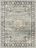 7X9 Area Rugs - 7X9 Washable Area Rug Indoor Vintage Rug Print Rug Low-Pile Floor Carpet for Living Room, Bedroom (Olive Charcoal)