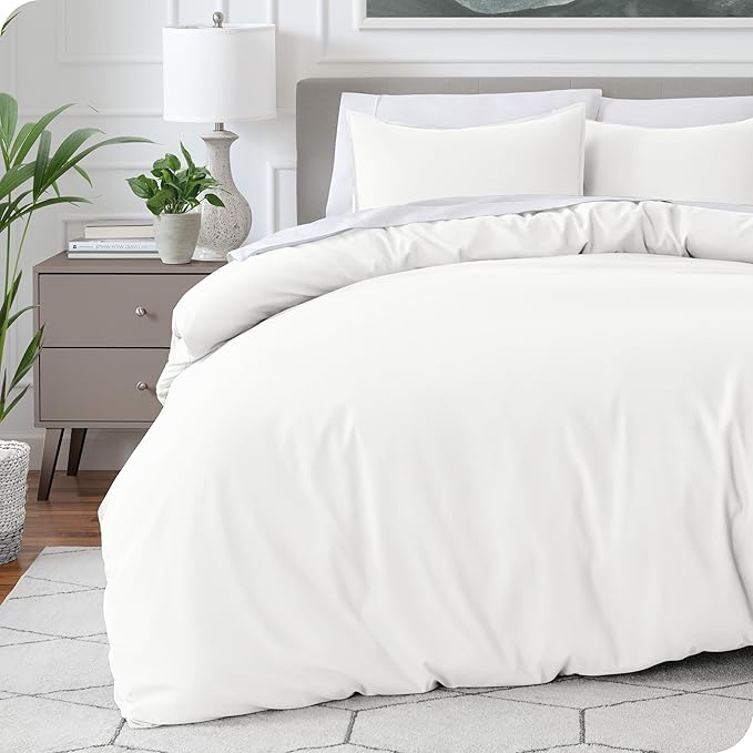 Bare Home Bedding Duvet Cover Full Size - Premium 1800 Super Soft Collection - Lightweight, Cooling - Soft Breathable Bedding Duvet Cover (Full, Cream)