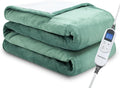Electric Blanket Full 72"x84" Heated Electric Blankets 10 Heating Levels 12 Time Settings 8 Hours Auto Off Fast Heating and Overheat Protection ETL Certified Machine Washable,Green