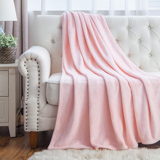Bedsure GentleSoft Fleece Blankets King Size Pink - Bed Blanket Soft Lightweight Plush Cozy Fuzzy Luxury Microfiber Throws, 108x90 inches