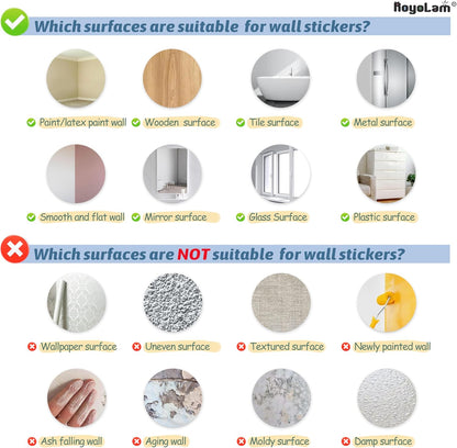 Colorful Beautiful Jellyfishes Wall Decal Nursery Sea Animal Marine Organism Wall Sticker Removable Peel and Stick Waterproof Wall Art Decor Stickers for Kids Baby Classroom Living Room