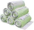 Native Fab Beach Towels Set - Green Striped Hammam Towel - 6 Pack - 40"x71" - Quick Dry, Absorbent, Thin, Sand Resistant - 100% Cotton Turkish Towel for Adults, Bath, Pool - Green and White