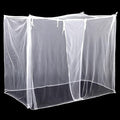 4 Corners Mosquito Net for Mosquiteros para Camas Bed Canopies Netting Bed Drapes Rectangular Mosquito Mesh for Camping Home Outdoor Travel(White,L75 X W35.5 X H59 Inch,1 Opening)
