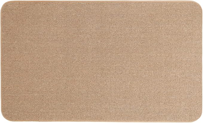 House, Home and More Skid-Resistant Carpet Indoor Area Rug Floor Mat - Pebble Beige - 3 Ft X 5 Ft - Non Slip Rubber Backing, Stain Resistant, Dog Friendly, Living Room Bedroom Kitchen Entryway