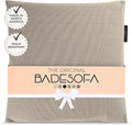 BADESOFA® Luxury Bath Pillow M - Lusciously Soft & Comfortable Tub Pillow for Bathtub - Washable & Quick-Drying Bath Back Pillow - Non-Slip Full Body Tub Pillow - Luxury Spa Cushion in Beige