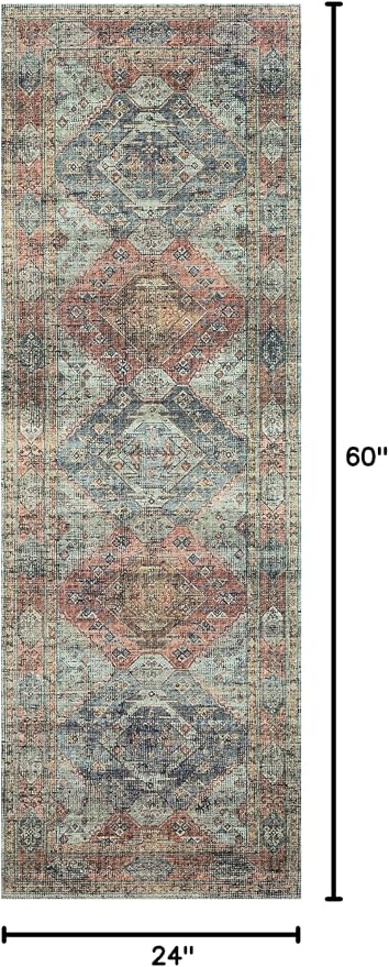 Loloi Skye Collection SKY-06 Apricot/Mist 2'-0" x 5'-0" Accent Rug