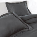 PeachSkinSheets Night Sweats: The Original 1500TC Soft King/Cali King Duvet Cover Set Graphite Gray