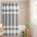 Madison Park Shower Curtain Spa Waffle Weave Long Shower Curtain for Bathroom 3M Scotchgard Moisture Management, Spa Quality Modern Shower Curtains for Bathroom, Long 72x78 Grey