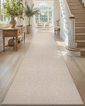 Color&Geometry Door Mat 3'x8' Runner Rug with Rubber Backing, Non Slip Washable Hallway Rug, Carpet Runners for Hallway Living Room Bedroom, Beige (Rolled-up NO Creases)