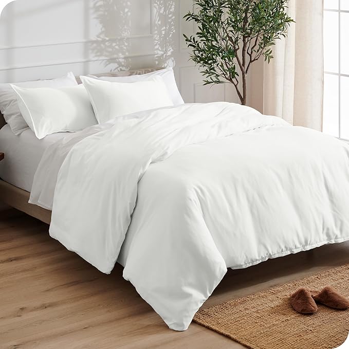 Bare Home Bedding Duvet Cover King Size - Premium 1800 Super Soft Collection - Lightweight, Cooling - Soft Breathable Bedding Duvet Cover (King, Cream)