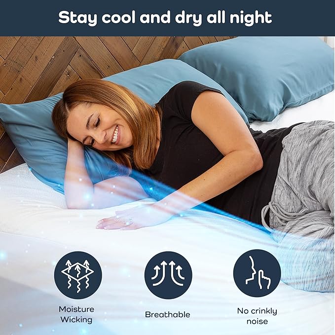 Olive + Crate 100% Viscose Bamboo Mattress Protector - Eco-Concious Cooling Bamboo Mattress Cover - Waterproof Hypoallergenic Protection - Breathable King Size Shield Against Dust & Spills