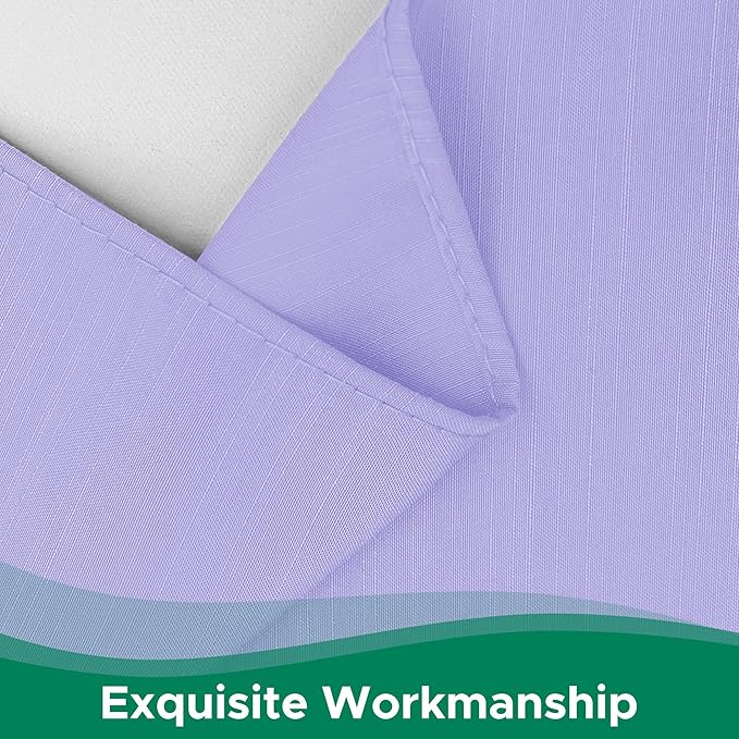 Biscaynebay Wrap Around Bed Skirts for Queen Size Beds 18" Drop, Lavender Adjustable Elastic Dust Ruffles Easy Fit Wrinkle Resistant Silky Luxurious Fabric Machine Washable