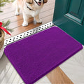OLANLY Dog Door Mat for Muddy Paws 30x17, Absorbs Moisture and Dirt, Absorbent Non-Slip Washable Doormat, Quick Dry Chenille Mud Mat for Dogs, Entry Indoor Entryway Carpet for Inside Floor, Purple